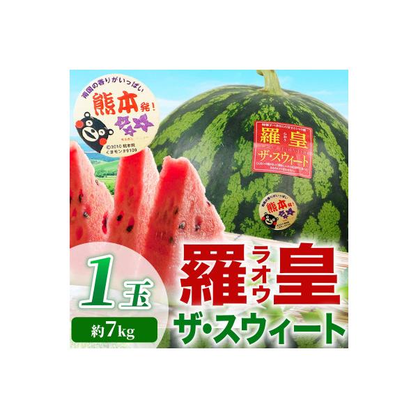合志市 【先行予約】 熊本県産 高糖度 シャリっと食感! 羅皇ザ・スウィート 2L以上 1玉 約7kg
