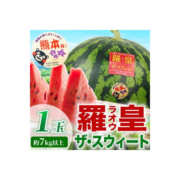 玉名市 【先行予約】 熊本県産 高糖度 シャリっと食感! 羅皇ザ・スウィート 2L以上 1玉 約7kg
